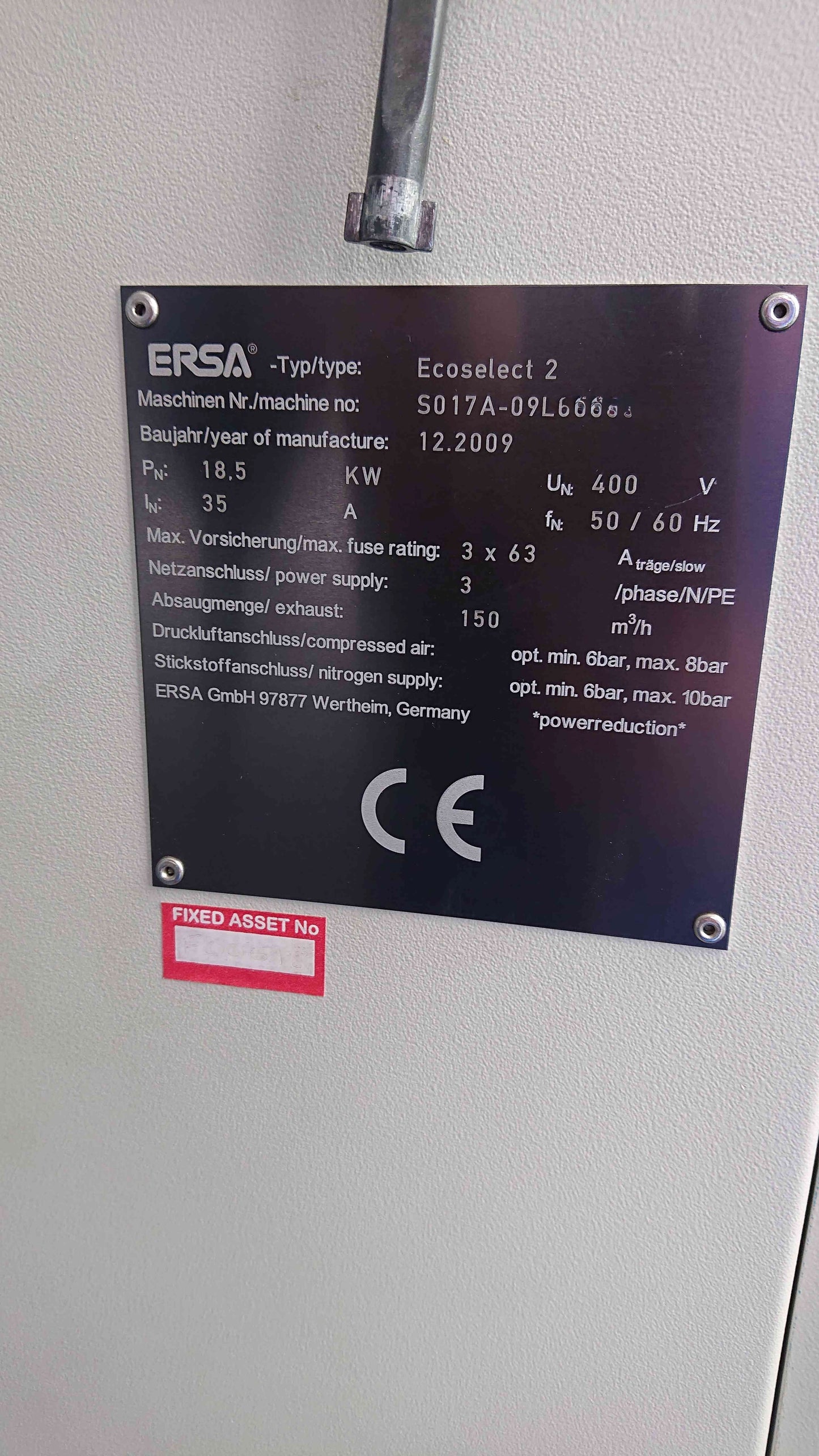 ERSA Ecoselect 2, vintage 2009
