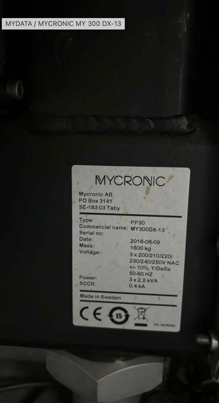 MYDATA/MYCRONIC MY 300 DX-13, vintage 2018