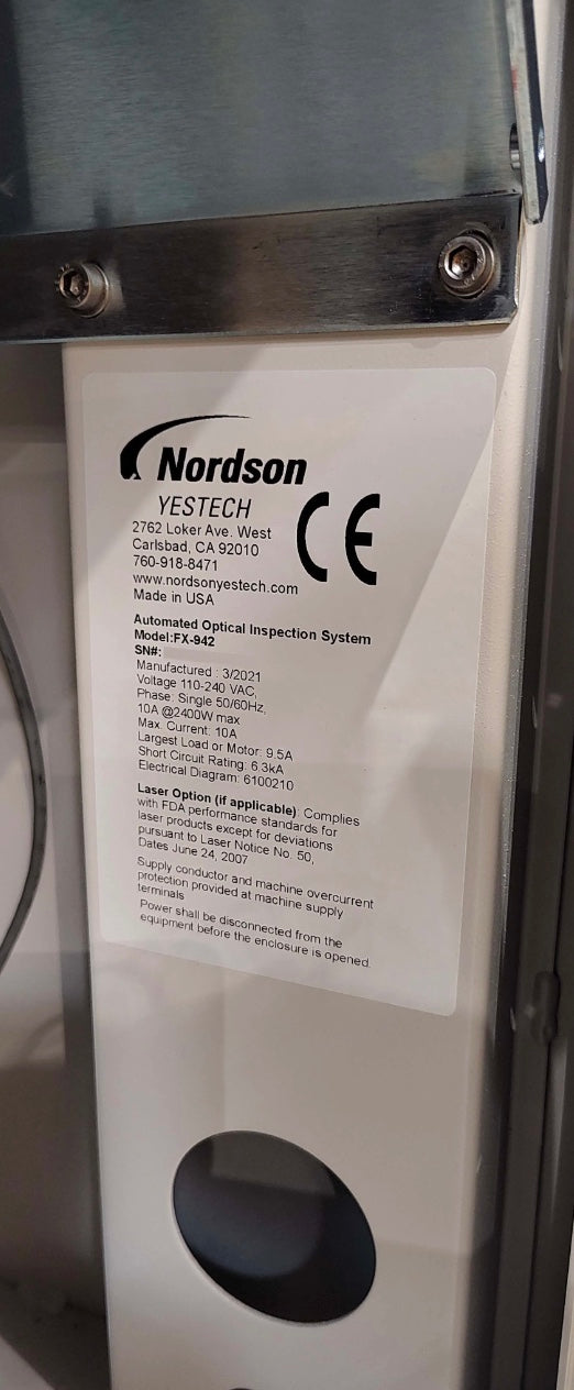 NORDSON / YESTECH FX-942 AOI, vintage 2021