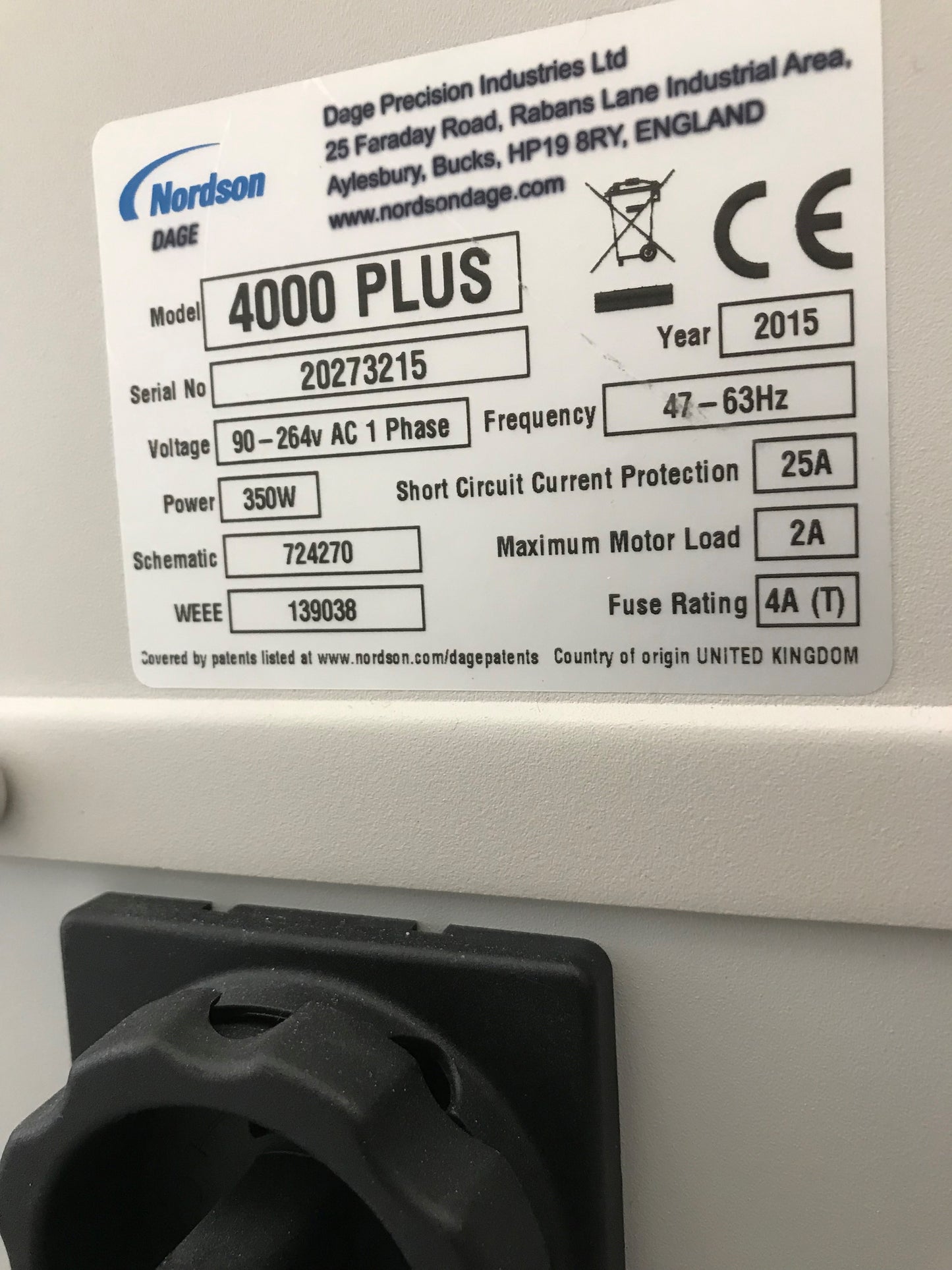 Nordson Dage 4000 Plus, vintage 2016, bond tester