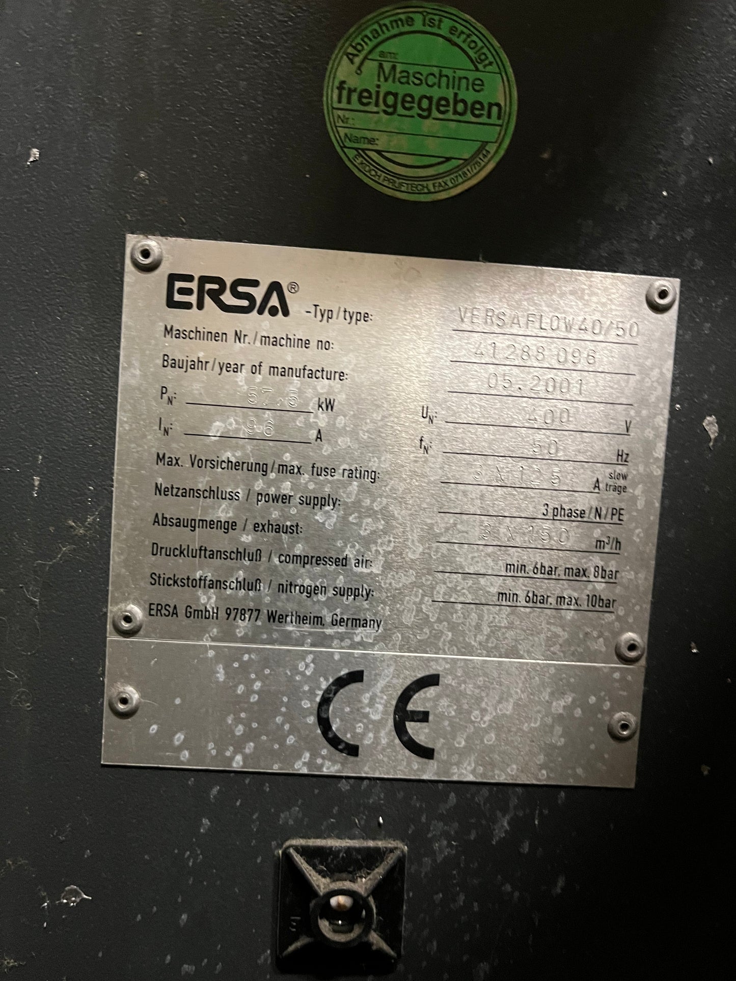 ERSA VERSAFLOW 40/50, annata 2001