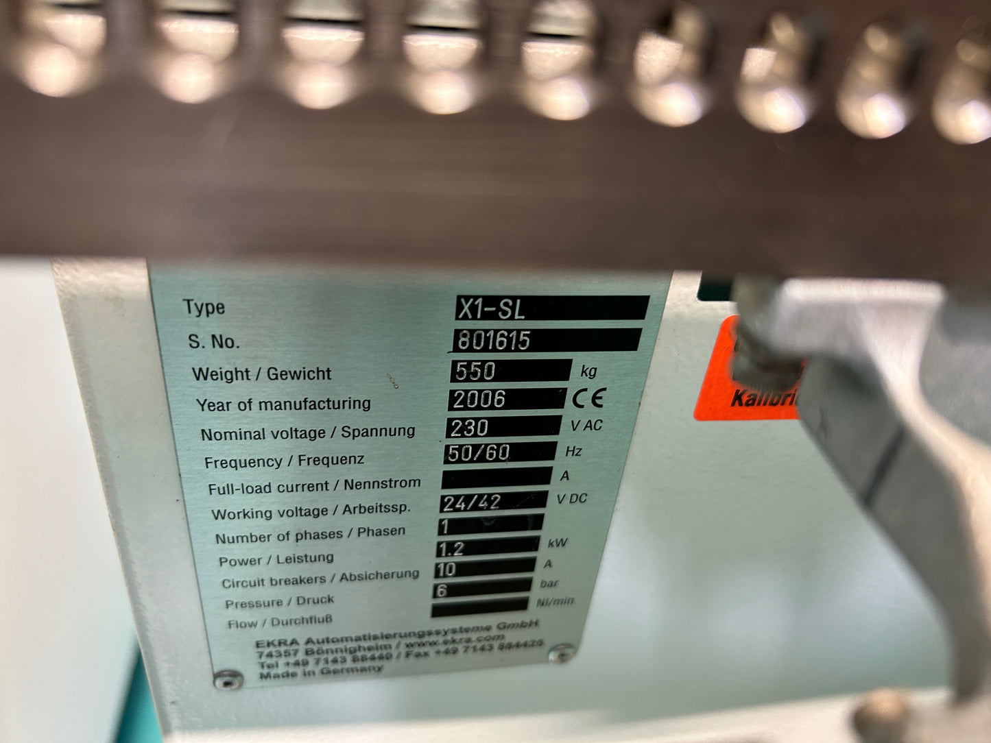 EKRA X1 SL, vintage 2006, screen printer