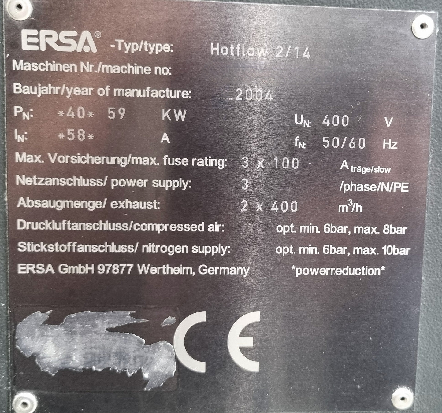 ERSA 2/14, reflow oven, working condition