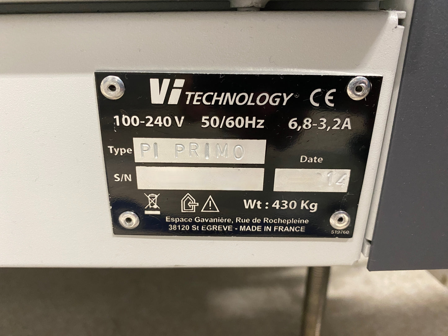 Mycronic ViTechnology Pi Primo, 3D SPI, vintage 2014