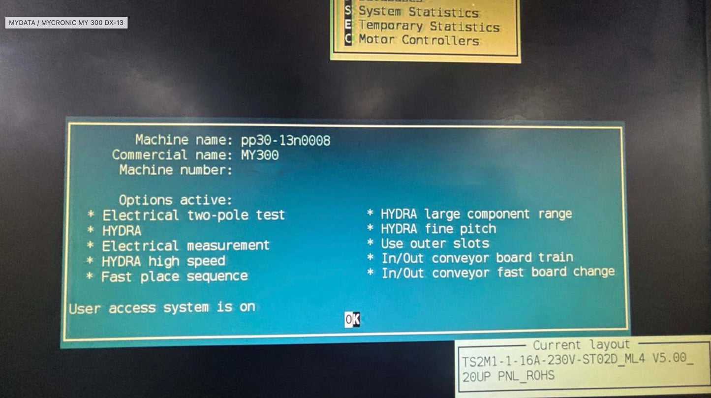 MYDATA / MYCRONIC MY 300 DX-13, vintage 2017
