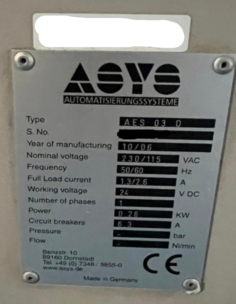 ASYS AES03D line loader, vintage 2006